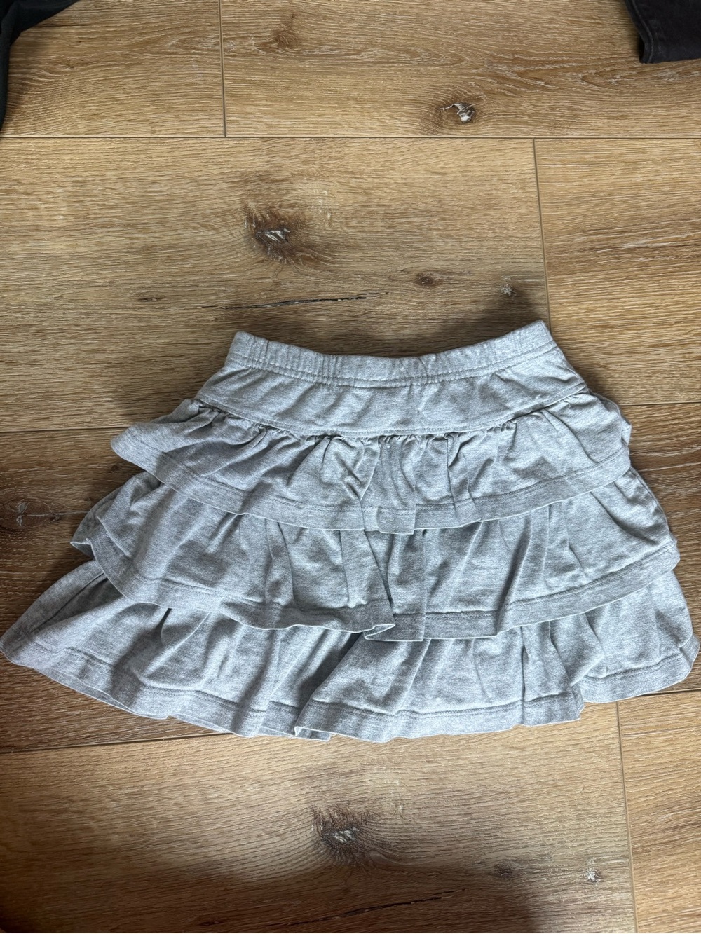 Hanna Andersson Gray Layered Ruffle Skirt